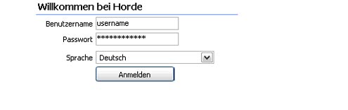 Webmail Anmeldung